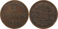 BAYERN 2 PFENNIG Ludwig II. (1864-1886) -