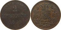 BAYERN 2 PFENNIG Ludwig II. (1864-1886) -