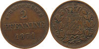 BAYERN 2 PFENNIG Ludwig II. (1864-1886) -