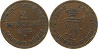 MECKLENBURG SCHWERIN 2 PFENNIG 1872 Friedrich Franz II. 1842-1883 SS 9,00 EUR  zzgl. 5,99 EUR Versand