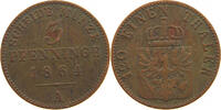 BRANDENBURG PREUSSEN 3 PFENNIG Wilhelm I. (1861-1888) -