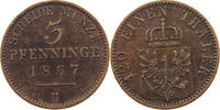BRANDENBURG PREUSSEN 3 PFENNIG Wilhelm I. (1861-1888) -