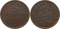 BRANDENBURG PREUSSEN 3 PFENNIG Wilhelm I. (1861-1888) -