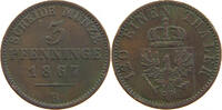 BRANDENBURG PREUSSEN 3 PFENNIG Wilhelm I. (1861-1888) -