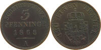BRANDENBURG PREUSSEN 3 PFENNIG Wilhelm I. (1861-1888) -