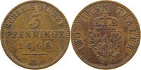 BRANDENBURG PREUSSEN 3 PFENNIG Wilhelm I. (1861-1888) -