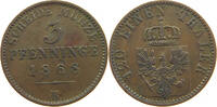 BRANDENBURG PREUSSEN 3 PFENNIG Wilhelm I. (1861-1888) -