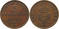 BRANDENBURG PREUSSEN 3 PFENNIG Wilhelm I. (1861-1888) -