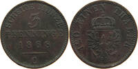 BRANDENBURG PREUSSEN 3 PFENNIG Wilhelm I. (1861-1888) -