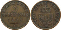 BRANDENBURG PREUSSEN 3 PFENNIG Wilhelm I. (1861-1888) -