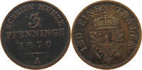 BRANDENBURG PREUSSEN 3 PFENNIG Wilhelm I. (1861-1888) -