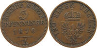 BRANDENBURG PREUSSEN 3 PFENNIG Wilhelm I. (1861-1888) -