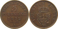 BRANDENBURG PREUSSEN 3 PFENNIG Wilhelm I. (1861-1888) -