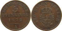 BRANDENBURG PREUSSEN 3 PFENNIG Wilhelm I. (1861-1888) -