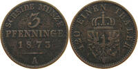 BRANDENBURG PREUSSEN 3 PFENNIG Wilhelm I. (1861-1888) -