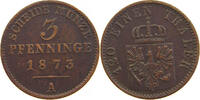 BRANDENBURG PREUSSEN 3 PFENNIG Wilhelm I. (1861-1888) -