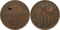 SCHAUMBURG LIPPE 4 PFENNIG Georg Wilhelm 1807-1860 -