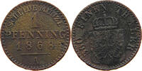 BRANDENBURG PREUSSEN PFENNIG Wilhelm I. (1861-1888) -