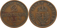 BRANDENBURG PREUSSEN 2 PFENNIG Wilhelm I. (1861-1888) -