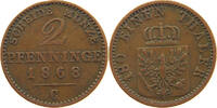 BRANDENBURG PREUSSEN 2 PFENNIG Wilhelm I. (1861-1888) -