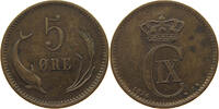 DENMARK 5 ÖRE CHRISTIAN IX. (1863-1906) -