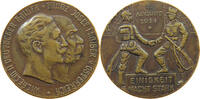 KAISERREICH MEDAILLE WILHELM II. FRANZ JOSEPH I. Einigkeit macht stark -