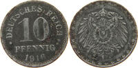 ERSATZMÜNZEN DES 1. WELTKRIEGS 10 PFENNIG EISEN -