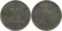 ERSATZMÜNZEN DES 1. WELTKRIEGS 10 PFENNIG EISEN -