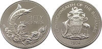 BAHAMAS 50 CENTS ELIZABETH II. (1952-2022) -
