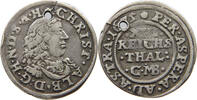 1/16 TALER 1675 SCHLESWIG HOLSTEIN Christian Albrecht 1659-1694 S