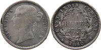 INDIA BRITISH 1/4 RUPEE VICTORIA (1837-1901) EAST INDIA COMPANY -