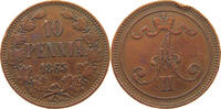 FINLAND 10 PENNIÄ ALEXANDER II. (1855-1881) -