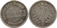 20 PFENNIG 1876 D KAISERREICH ENGRAVED 1887 SS