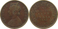 INDIA BRITISH 1/4 ANNA VICTORIA (1837-1901) -