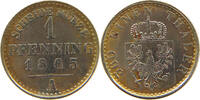 BRANDENBURG PREUßEN 1 PFENNIG Wilhelm I. 1861-1888 Pfennig Probe in Nickel -