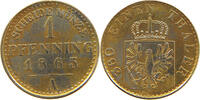 BRANDENBURG PREUßEN 1 PFENNIG Wilhelm I. 1861-1888 Pfennig Probe in Nickel -