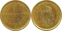 BRANDENBURG PREUßEN 1 PFENNIG Wilhelm I. 1861-1888 Pfennig Probe in Nickel -