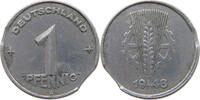 1 PFENNIG 1948 A DDR MINTING ERROR SS