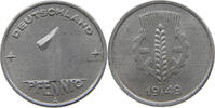 1 PFENNIG 1949 A DDR DOUBLE STRUCK DATE SS+