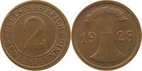 WEIMARER REPUBLIK 2 RENTENPFENNIG OFF-CENTER -