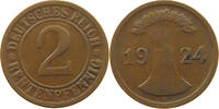 WEIMARER REPUBLIK 2 RENTENPFENNIG WEAK STRUCK -