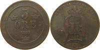 5 ÖRE 1882/1 SWEDEN Oscar II. (1872-1907) S