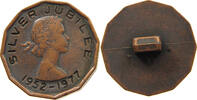 GREAT BRITAIN WEIGHT THREEPENCE SIZE 1952-1977 SILVER JUBILEE -