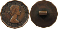 GREAT BRITAIN WEIGHT THREEPENCE SIZE 1952-1977 SILVER JUBILEE -