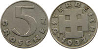 5 GROSCHEN 1937 ÖSTERREICH  SS
