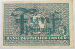 BRD 5 PFENNIG BANK DEUTSCHER LÄNDER -