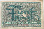 BRD 5 PFENNIG BANK DEUTSCHER LÄNDER -