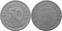 DRITTES REICH 50 REICHSPFENNIG 1941 D SS