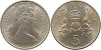 GREAT BRITAIN 5 NEW PENCE ELIZABETH II. (1952-2022) -