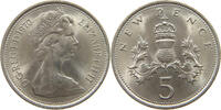 GREAT BRITAIN 5 NEW PENCE ELIZABETH II. (1952-2022) -